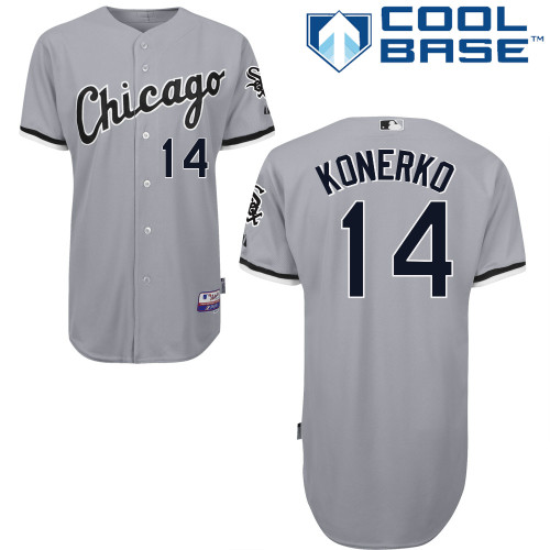 Paul Konerko #14 Youth Baseball Jersey-Chicago White Sox Authentic Road Gray Cool Base MLB Jersey